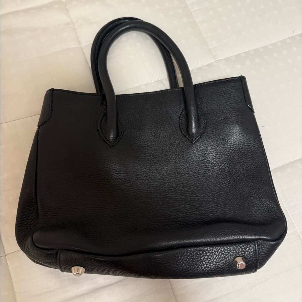 Small Black Leather Tote